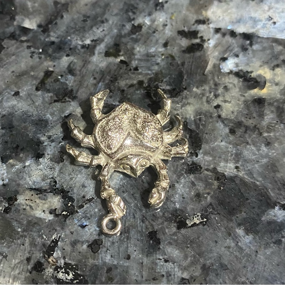 Vintage Sterling Silver Crab Charm